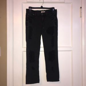 Black Ripped Boyfriend Jeans
